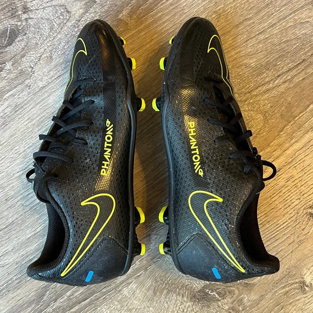 Nike Phantom GT Club FG MG Black Yellow Youth 6 Women 7.5 UK 5.5 EU 38.5‎